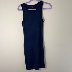 Navy blue fitted dress